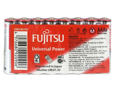 Fujitsu Universal Power Alkaline LR03/AAA | 1,5 Volt Spannung, 8 Stk.