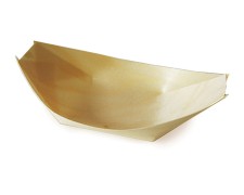 Fingerfood-Schale aus Holz schiffchenfrmig 11 x 7 cm, 100 Stk.