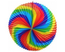 Lampion rund REGENBOGEN  34 cm