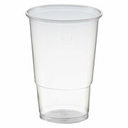 Trinkbecher transparent klar mit Eichstrich 0,5l 500ml, PP, 50 Stk.