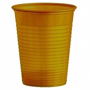 Trinkbecher Partybecher gold 180 ml, aus PS, Ø 70 mm, 50 Stk.