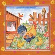 Motivservietten 3-lagig, 33 x 33 cm OSTERN Motiv 5, 20 Stk.