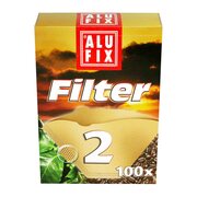 ALUFIX Kaffee Filterpapier Kaffeefilter ungebleicht Größe 2, 100 Stk.