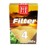 ALUFIX Kaffee Filterpapier Kaffeefilter ungebleicht Größe 4, 100 Stk.