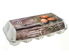 Eierverpackungen für 10 Eier Freilandhaltung, weiß, 154 Stk., für S, M, L