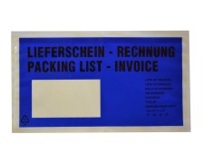 Dokumententaschen *Lieferschein/Rechnung* DIN Lang 235x130mm blau, 1000 Stk.