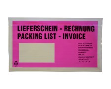 Dokumententaschen *Lieferschein/Rechnung* DIN Lang 235x130mm pink, 1000 Stk.