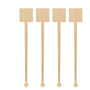 Rhrstbchen Quadrat aus Bambus, 17.5cm, 100 Stk.