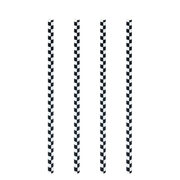 Trinkhalme aus Papier schwarz kariert 6mm, 21cm, 100 Stk.
