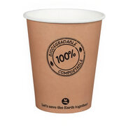 BIO Kartonbecher Kaffeebecher CoffeeToGo bis 100°C, 200ml, Ø8cm, 50 Stk.