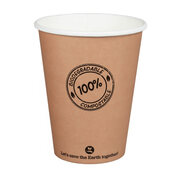 BIO Kartonbecher Kaffeebecher CoffeeToGo bis 100°C, 300ml, Ø9cm, 50 Stk.