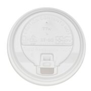 Domdeckel mit Verschlußklappe weiß für Pappbecher COFFEE TO GO 80mm Ø, 100 Stk.