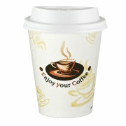 Kaffeebecher Coffee To Go ENJOY YOUR COFFEE mit Deckel weiß 200 ml, 50 Stk.
