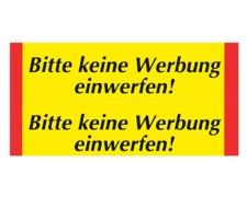 Aufkleber *Bitte keine Werbung einwerfen!* , 2 Stk.