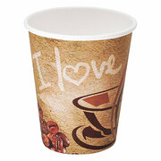 Kaffeebecher CoffeeToGo Pappbecher I LOVE COFFEE 8oz 200 ml, 50 Stk.