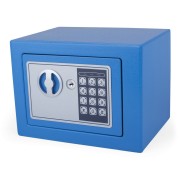 Tresor Blau 23x17x17cm mit elektronischem  Zahlenschloß für  Tisch/Wandmontage