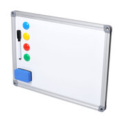 Whiteboard Magnettafel Memoboard, 40 x 30cm, inkl. 4 Magnete, weiß mit Alurahmen