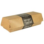 PAPSTAR Baguetteboxen Sandwichboxen aus Pappe 22 x 8,5 cm Good Food, 50 Stk.