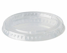 PAPSTAR BIO Deckel fr Portionsbecher, PLA rund  6 cm transparent, 50 Stk.