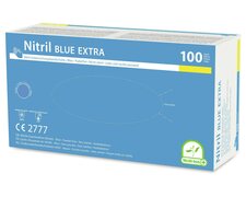 Einweghandschuhe Nitril puderfrei blau EXTRA stabil dick Größe L, 100 Stk.