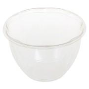 BIO Salatschalen Flower transparent aus Bio-Kunststoff (PLA) 950ml  17cm, 50 Stk.