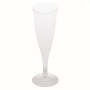 BIO Sektglas klar 2-teilig 100 ml Ø5,3x15+3 cm aus Biokunststoff (PLA) 27 Stk.