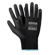 Montagehandschuhe, Arbeitshandschuhe Polyester Polyurethan XL-10 schwarz 12 Paar