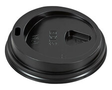 Domdeckel schwarz fr Pappbecher - Coffee to go - 200ml mit 80mm , 100 Stk.