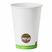 Bio Automatenbecher Kaffeebecher PAPUR ohne Kunststoff 70,3mm Ø 180 ml, 100 Stk.