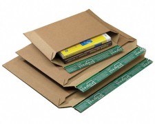 Wellpappe Versandtaschen W05.00 mit Querbefllung 205x97x30mm fr DL braun