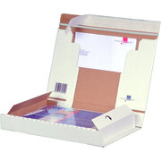 Versandkarton 298x215x43mm PACKBOX mit Selbstklebeverschluss & Aufreifaden wei fr A4