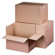 Schnellaufrichtekarton 229x164x(50)-115mm mit variabler Hhe und Automatikboden A5+ braun
