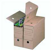 Archiv-Ablagebox für Hängemappen 328x115x239mm wiederverschließbar braun
