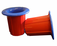 Abroller-Set fr Stretchfolie Handwickelfolie, einfache Anwendung, rot