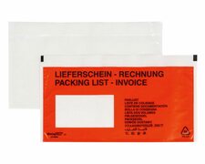 DOCUFIX Dokumententaschen *Lieferschein/Rechnung*, DIN Lang 240x115mm,  250 Stk.