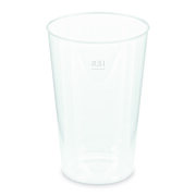 Mehrwegbecher Pfandbecher transparent PP Eichstrich 0,5 l  9,1 cm,  30 Stk.