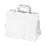 GASTRO Papiertragetaschen 27 x 32 x 16 cm mit EAN-Code weiss,  50 Stk.