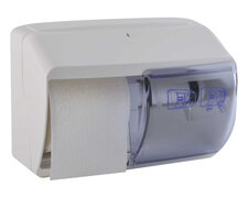 Toilettenpapier-Spender aus Kunststoff, 2-fach, absperrbar, wei