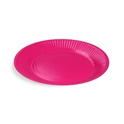 BIONATURE Pappteller Partyteller FSC Mix rund 23cm fettdicht fuchsia, 10 Stk.