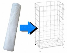 Mlleimerbeutel fr Gitterabfallkorb, 63 x 85 cm, 50 l, wei, 40 Stk.
