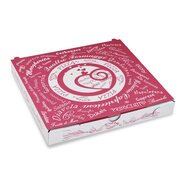 Pizzakarton aus Mikrowellpappe mit neutralem Motiv, 24 x 24 x 3 cm, 100 Stk.