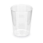 Schnapsglas glasklar Shotgläser Stamperl mit Eichstrich PS 2cl / 4cl, 50 Stk.