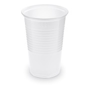 Trinkbecher wei 200 ml Eichstrich bei 0,2 L, PP,  70 mm, 100 Stk.