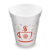 EPS Thermobecher Glühweinbecher Styroporbecher 'WINTERSAISON' 200 ml, 25 Stk.