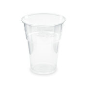 BIO Trinkbecher klar 300 ml 0,3 l Eichstrich Biokunststoff PLA ø 84mm 50 Stk.
