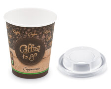 Kaffeebecher M Coffee To Go Cappuccino mit Trinkdeckel 200ml 280ml,  100 Stk.