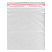 Druckverschlussbeutel 350 x 450 mm mit Eurolochung Farbstreifen rot 1000 Stk.