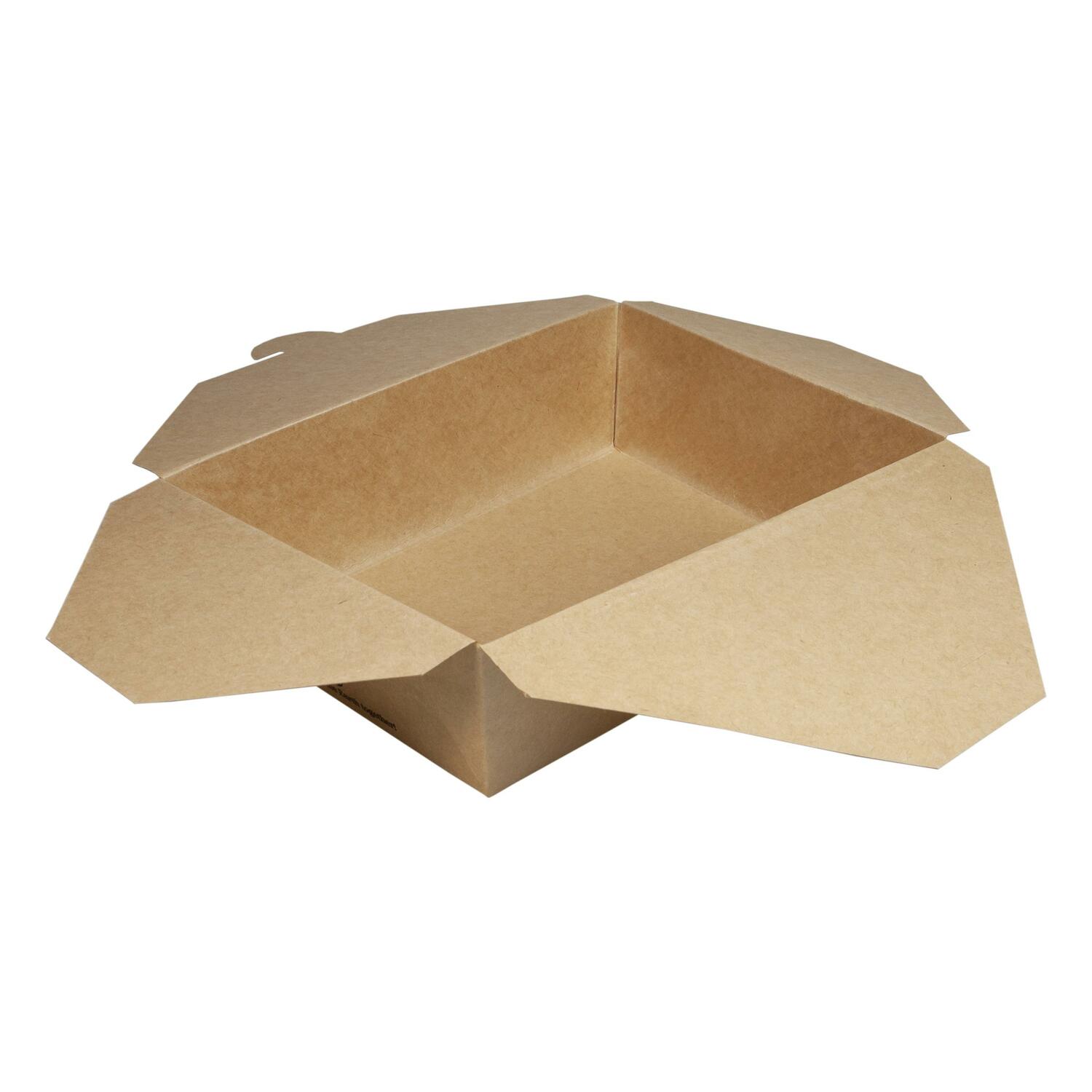 BIO Take-Away Boxen Menüboxen ToGo aus Karton, 22.5x16.9x9cm, 25 Stk.