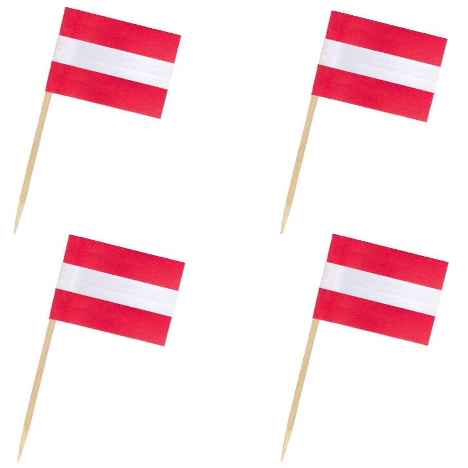 Flaggenpicker Fahnenpicker Deko-Picker Land Österreich,  50 Stk.
