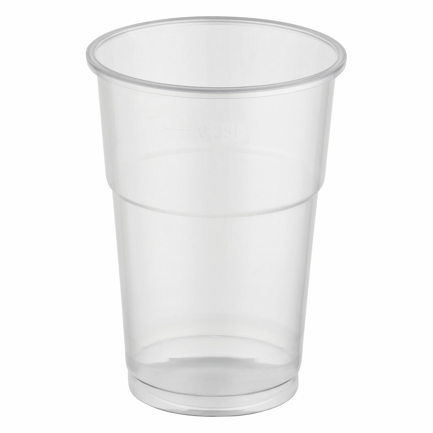 Trinkbecher klar 0,25 l, 250ml, PP, Ø 78 mm, 50 Stk.